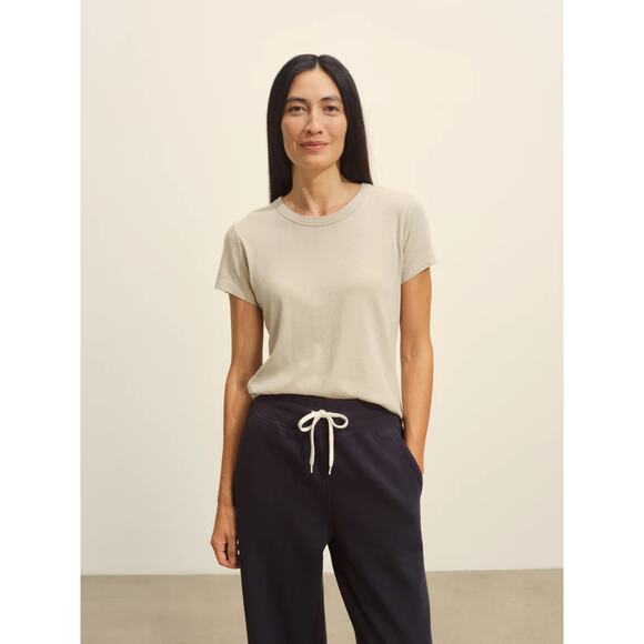 Buck Mason Women's Cloud Jersey Wool Blend Slim Fit Made In USA Top Tee T-Shirt - Picture 3 of 6